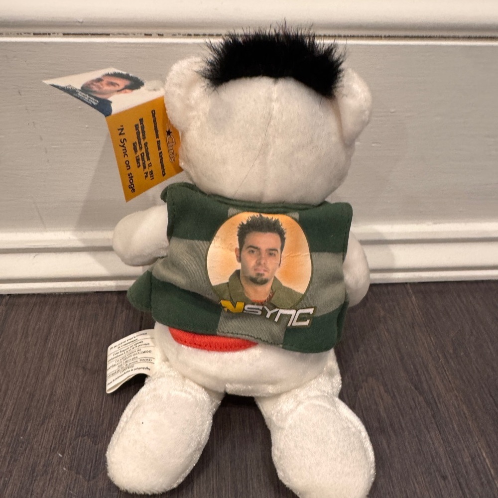 NWT VINTAGE NSYNC Chris Kirkpatrick Collectors Stuffed Bear NSYNC FAN CLASSIC - Picture 5 of 8